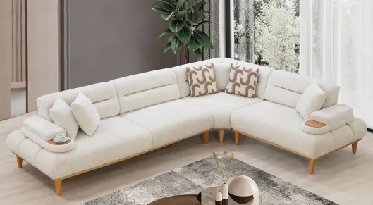 Product img 2, Sitella Ahşap Ayaklı Köşe Koltuk Takımı